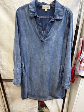 cloth & stone Indigo Chambray Tunic dress
